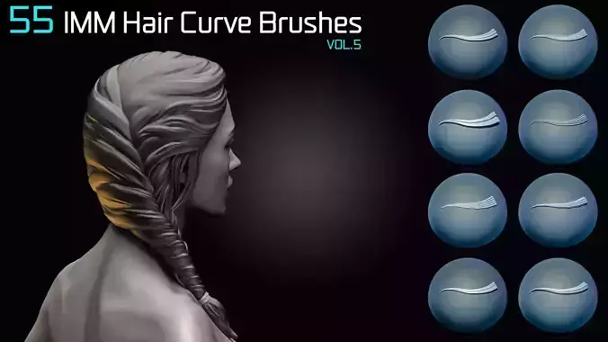 55 IMM Hair Curve Brushes Vol 5  