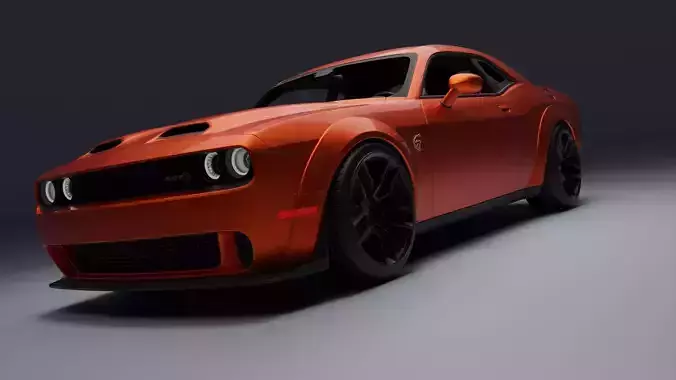 Dodge Challenger SRT Hellcat Low-poly 3D model