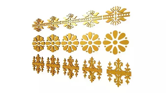 Gold Carving 18 3D model