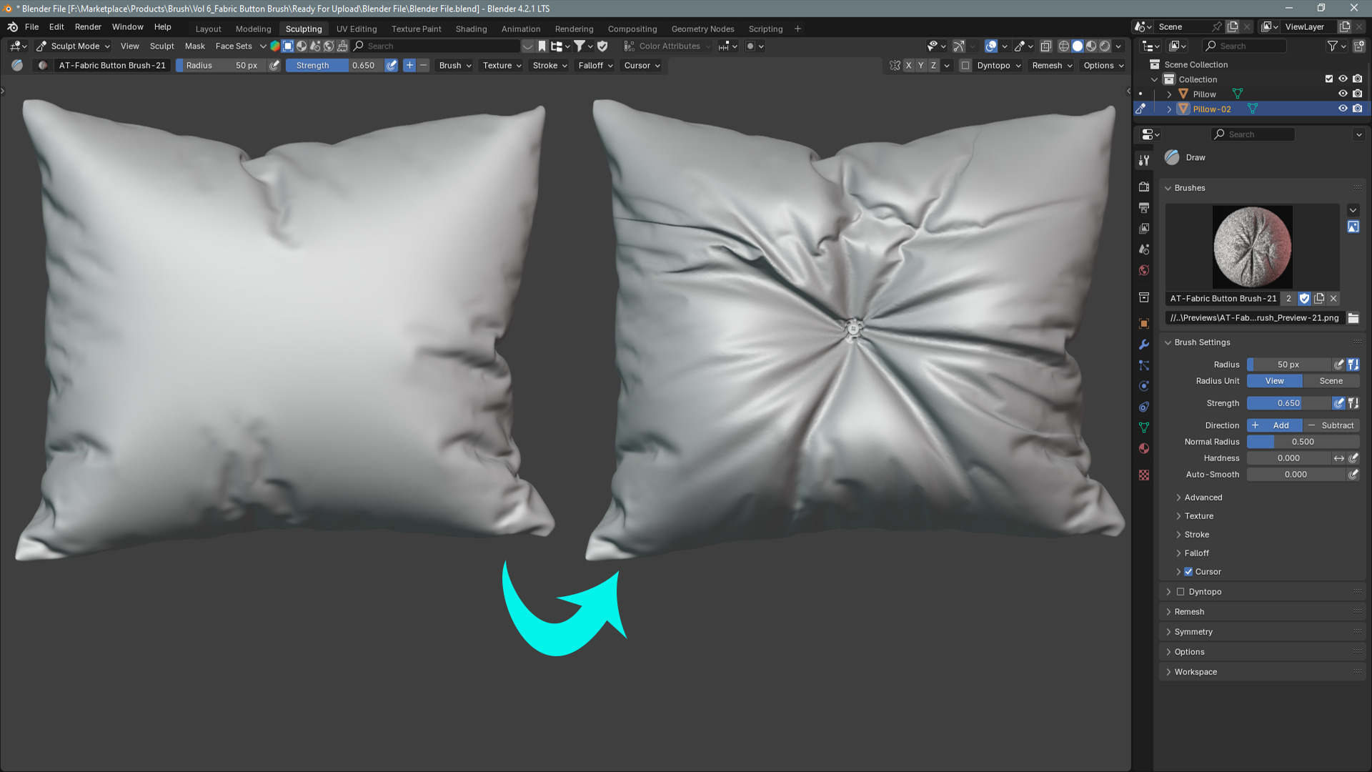 50 Fabric Button Brushes Vol 6 Texture_9