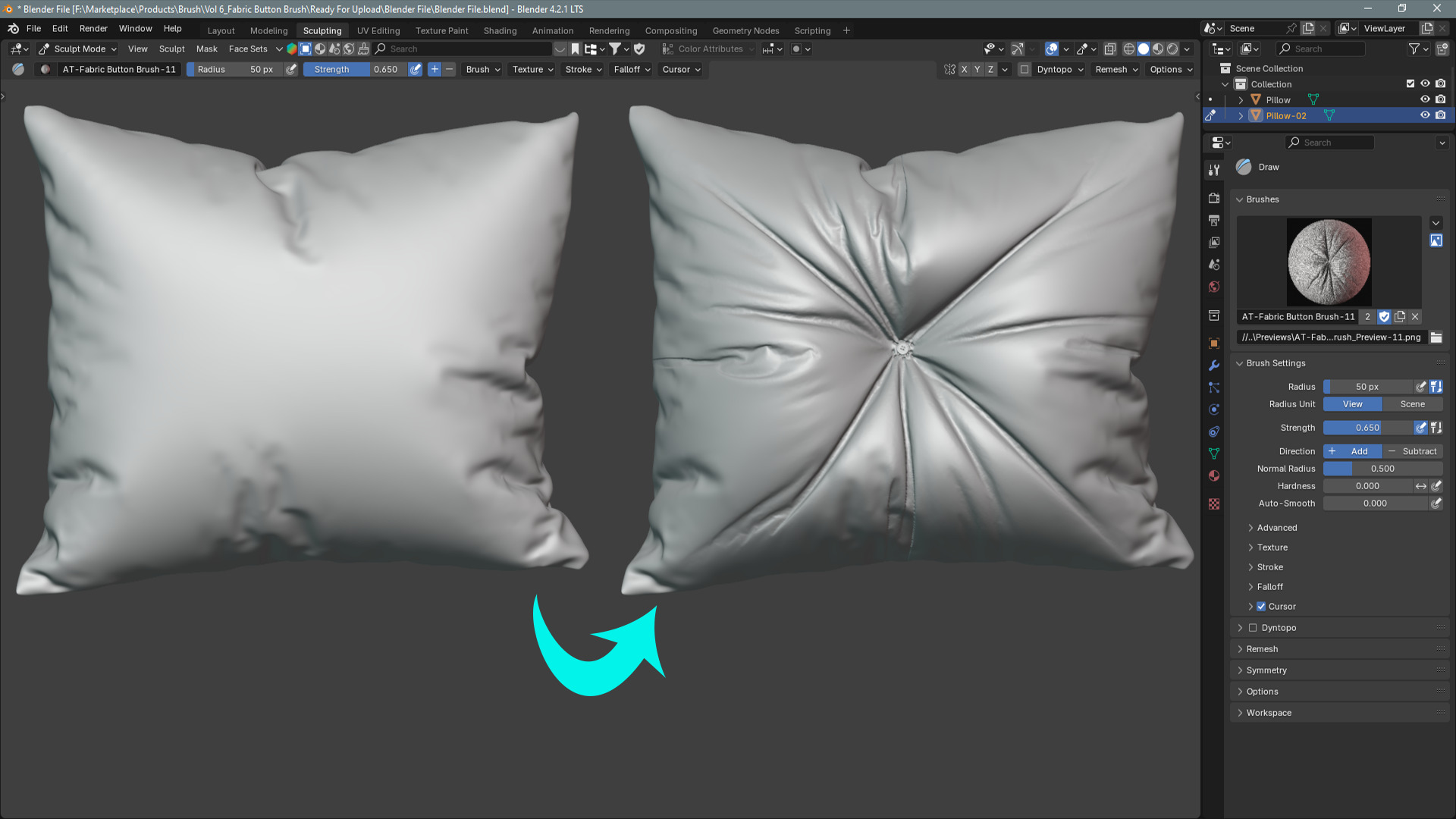 50 Fabric Button Brushes Vol 6 Texture_7
