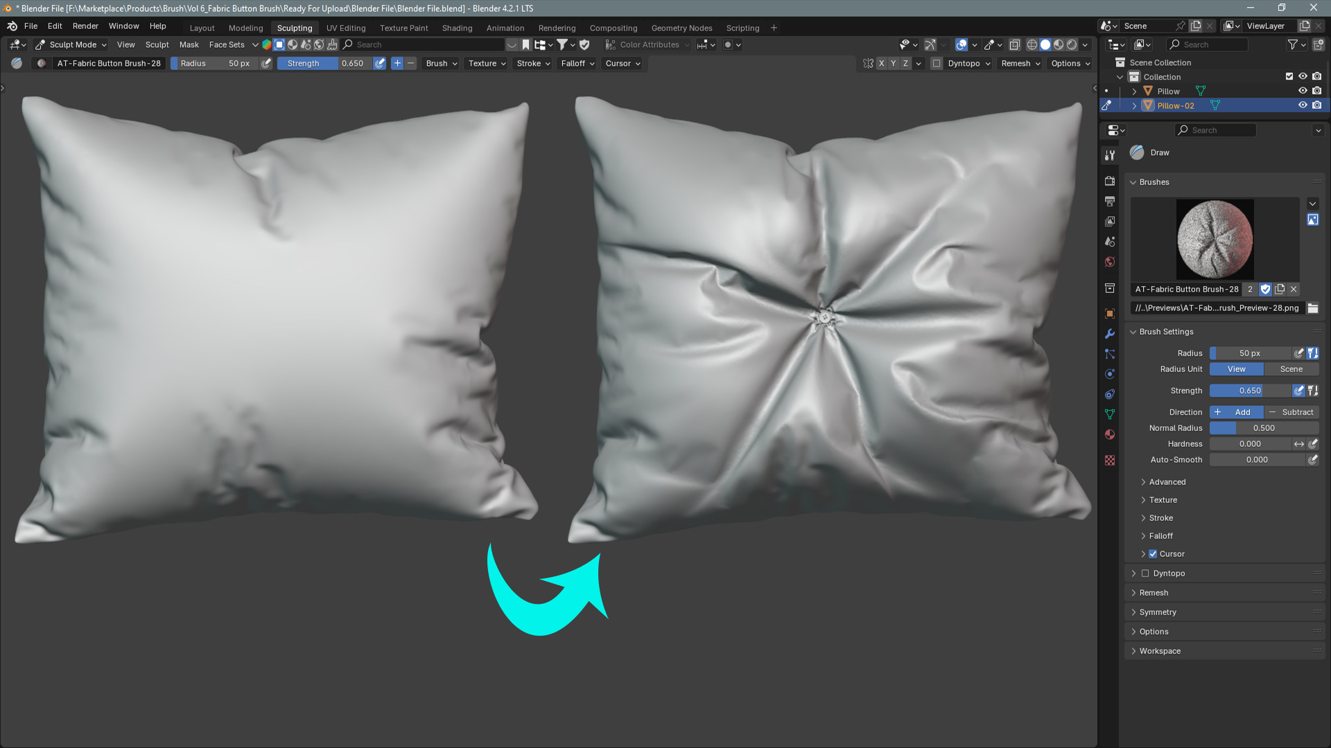 50 Fabric Button Brushes Vol 6 Texture_8