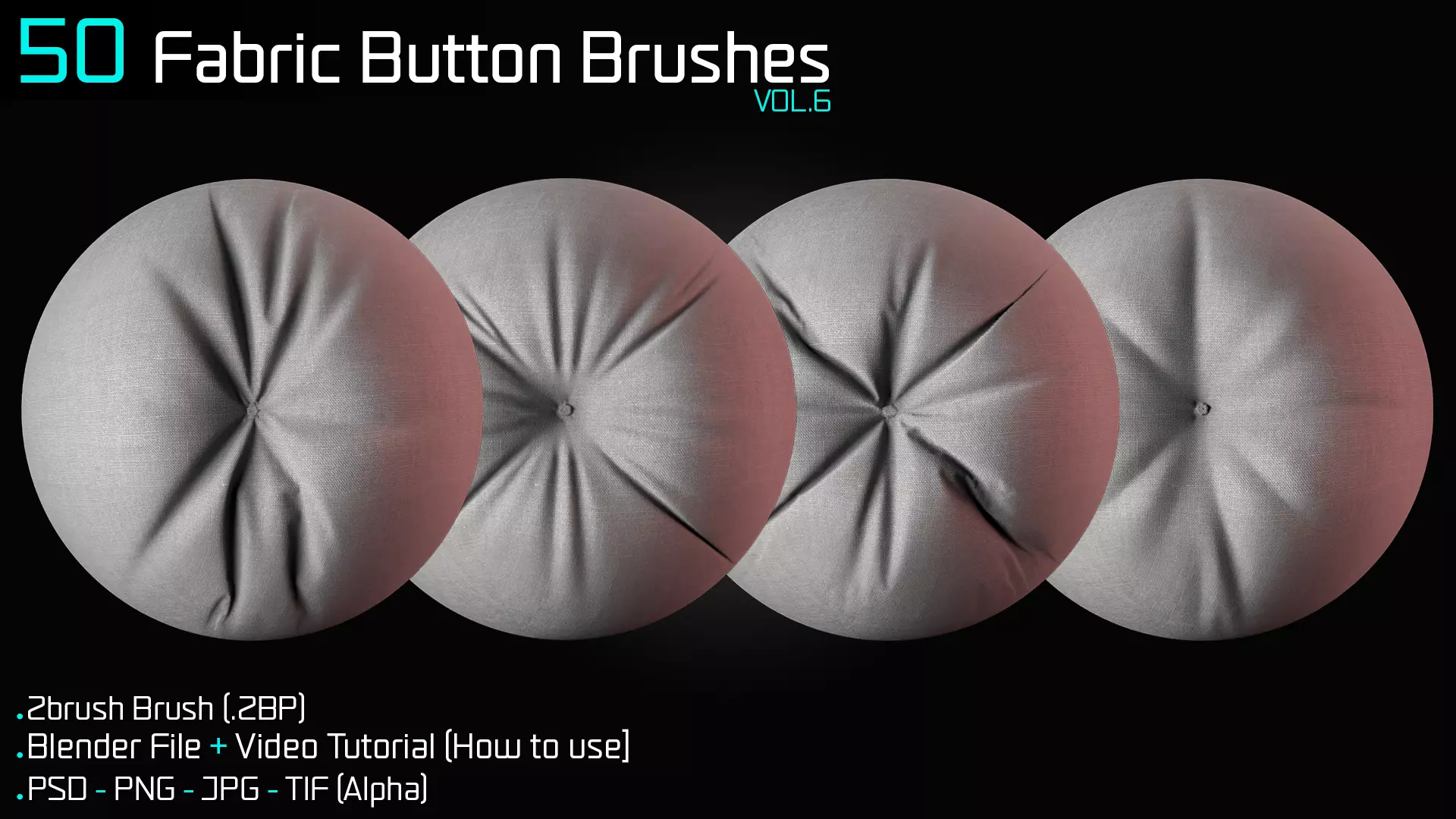 50 Fabric Button Brushes Vol 6 Texture_0