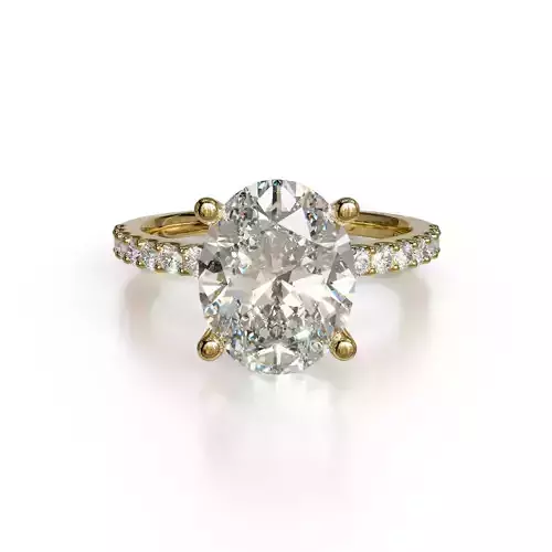 Oval Engagement Ring 3D print model