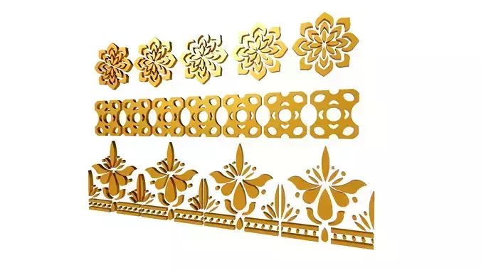 Gold Carving 24 3D model