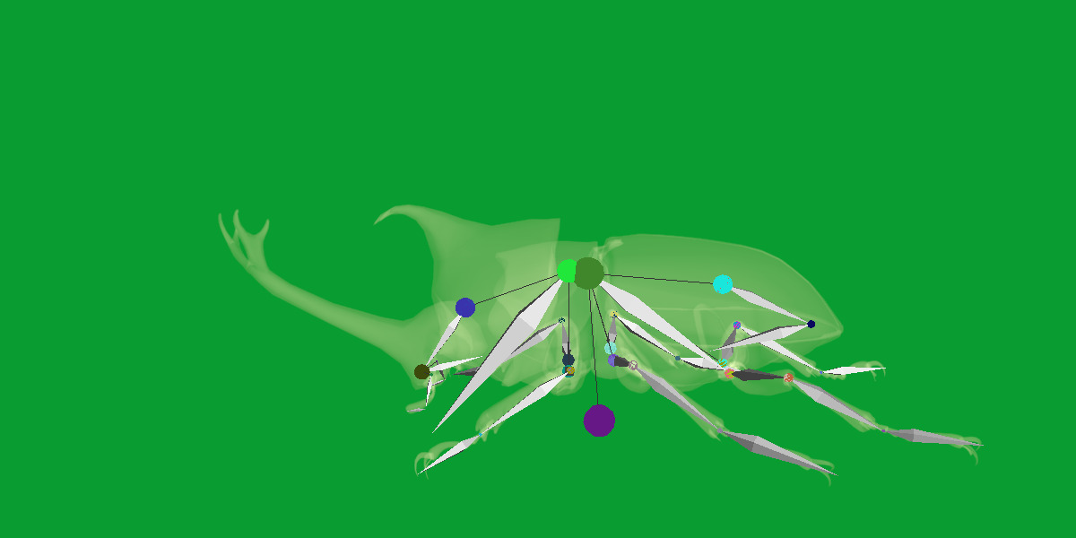 Dynastinae Rhinoceros Beetle Low-poly 3D model_31