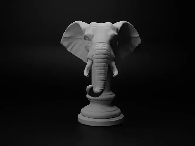 Elephant Animal Bust Chess