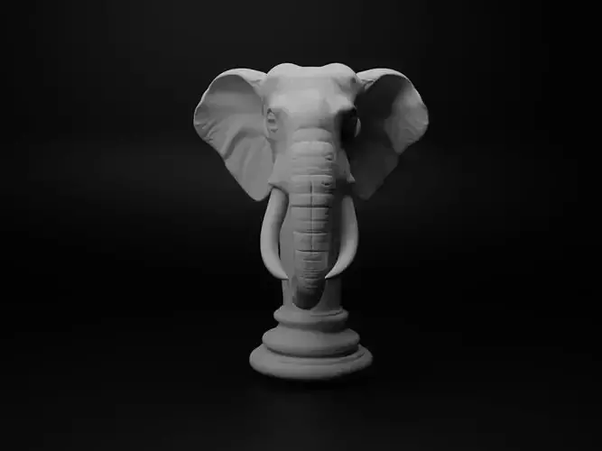 Elephant Animal Bust Chess