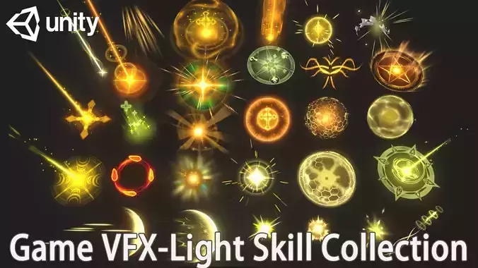 Unity Game VFX - Light Skill Collection 3D model