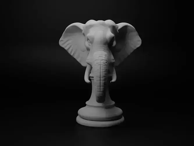 Elephant Animal Bust Chess