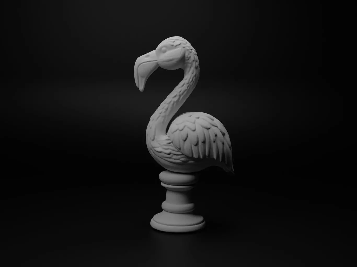 Flamingo Animal Bust Chess 3D print model