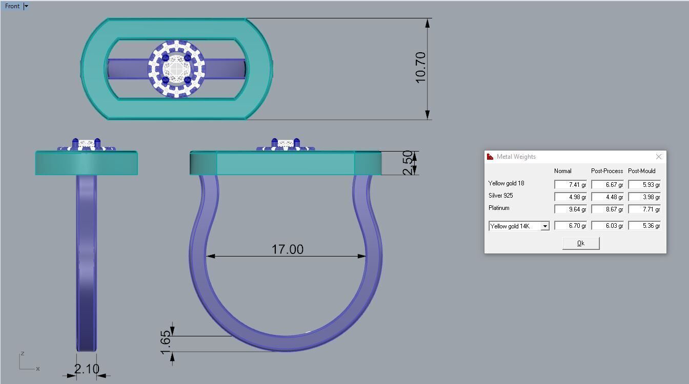 Messika ring move 3D print model_3