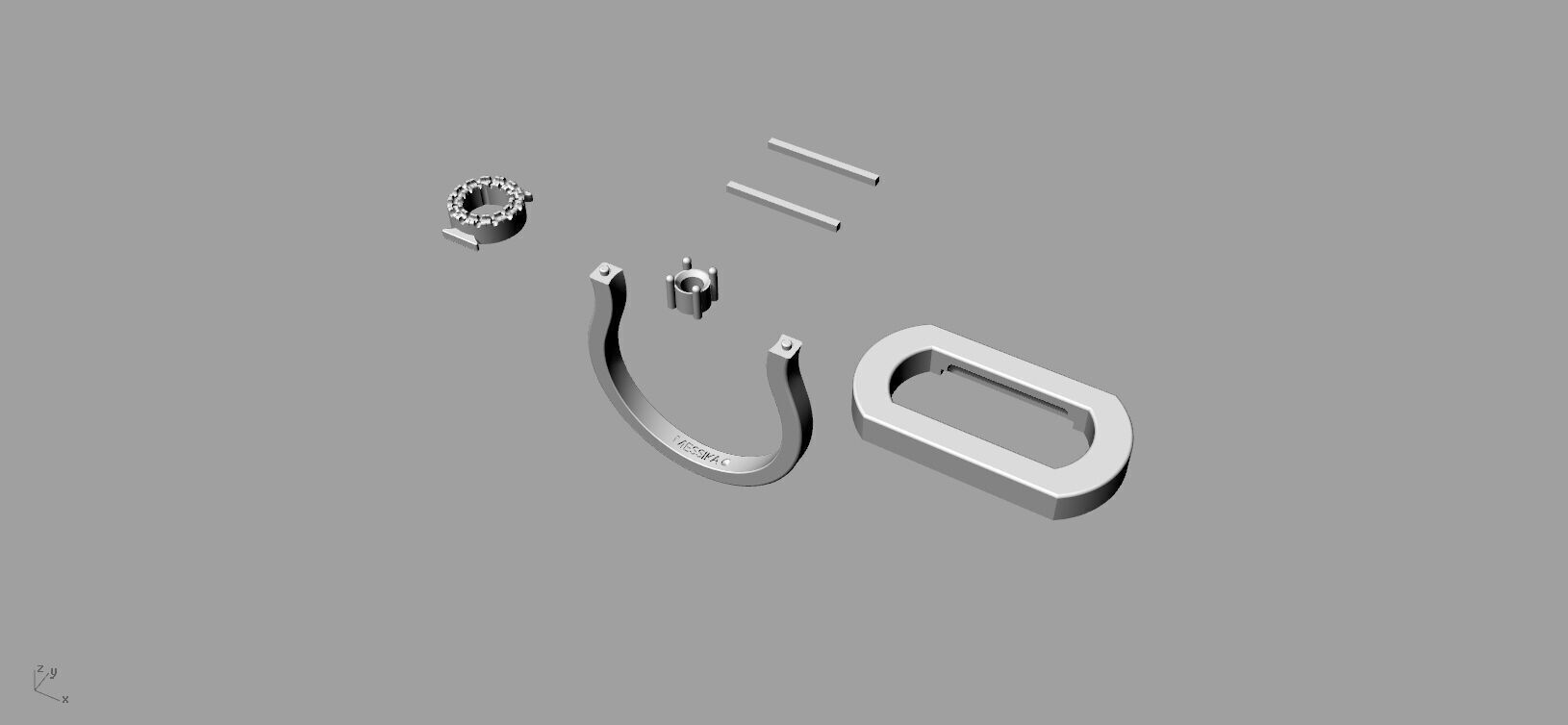 Messika ring move 3D print model_5