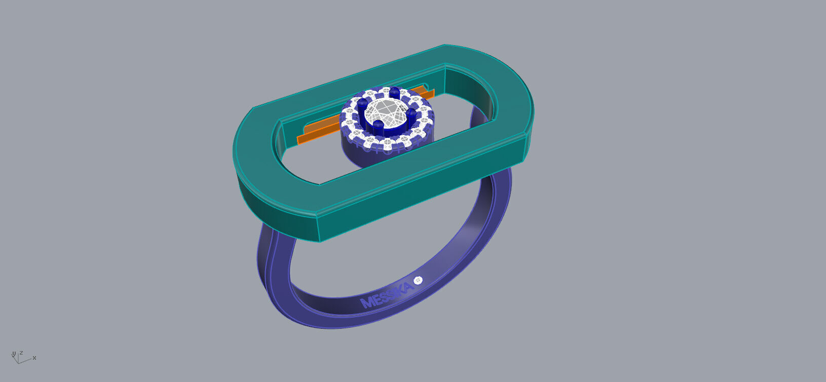Messika ring move 3D print model_2