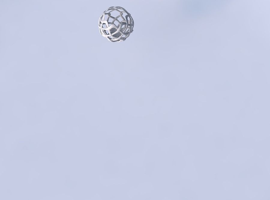 Bowl wide cylindrical with interlacing thin lattice long neck 3D print model_2