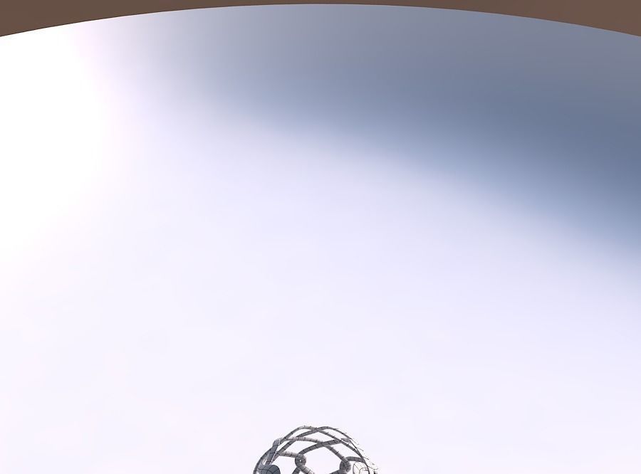 Bowl wide cylindrical with interlacing thin lattice long neck 3D print model_5