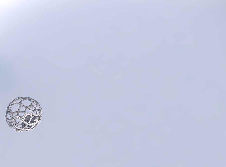 Bowl wide cylindrical with interlacing thin lattice long neck 3D print model_6