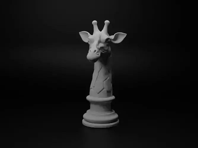 Giraffe Animal Bust Chess