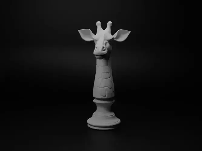 Giraffe Animal Bust Chess