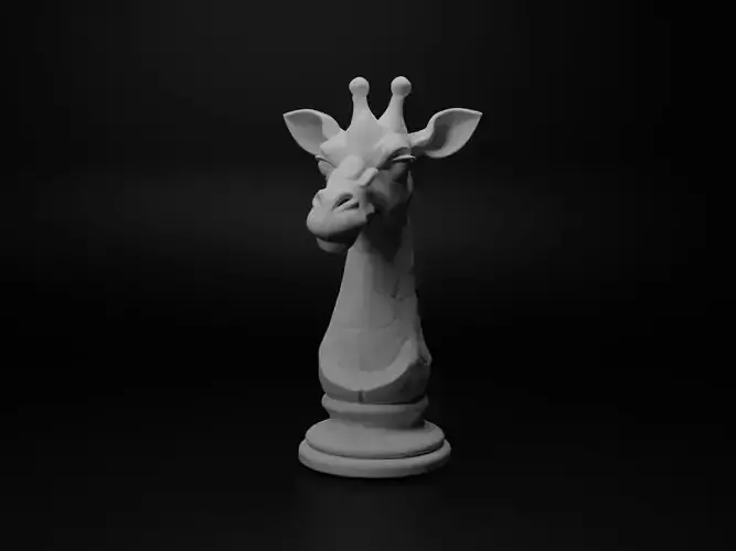 Giraffe Animal Bust Chess