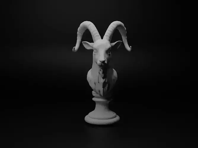 Goat Animal Bust Chess