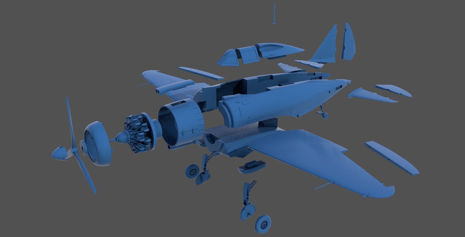 RE2000 Falco I - Commercial license - 1-32 scale 3D print model_19