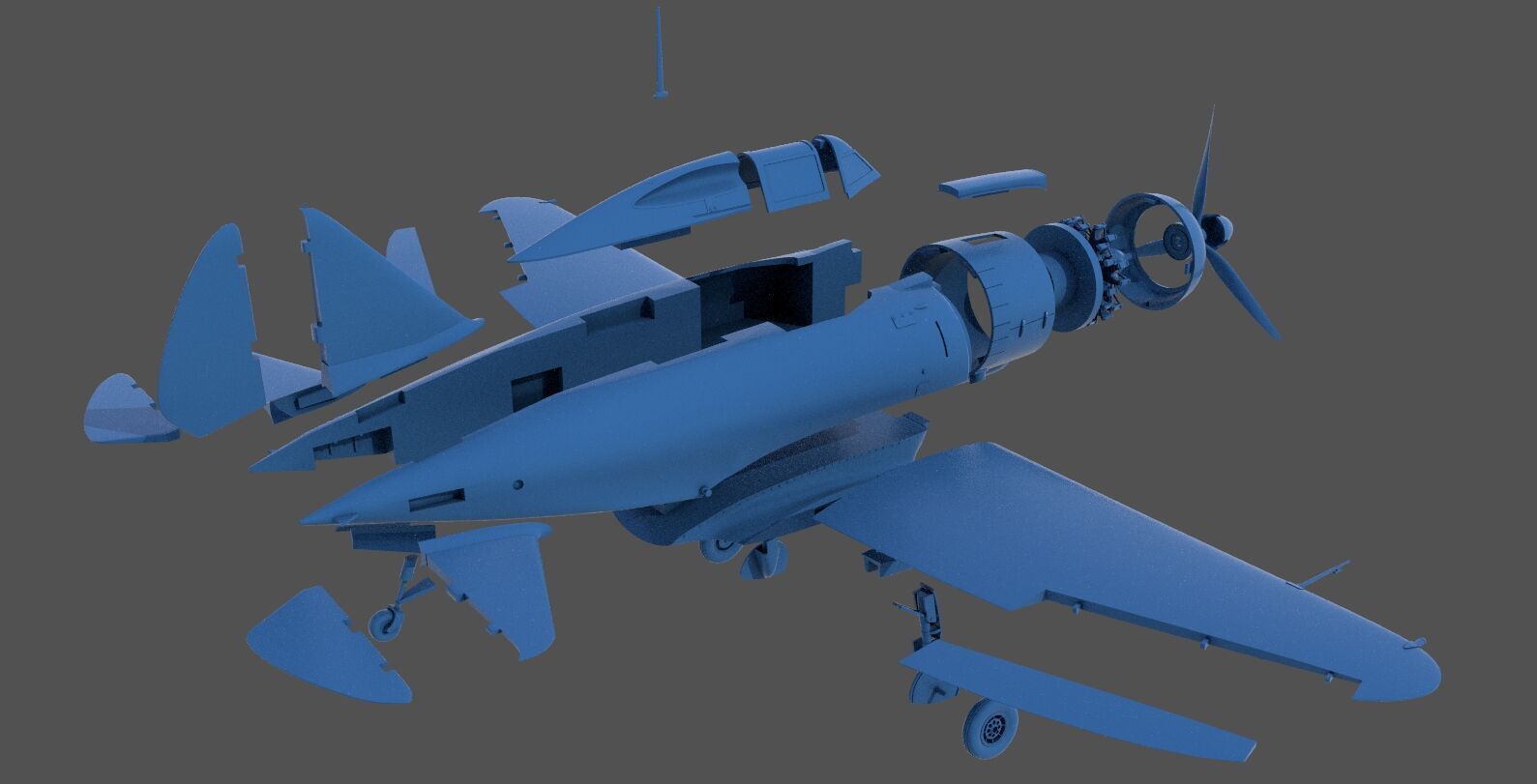 RE2000 Falco I - Commercial license - 1-32 scale 3D print model_17