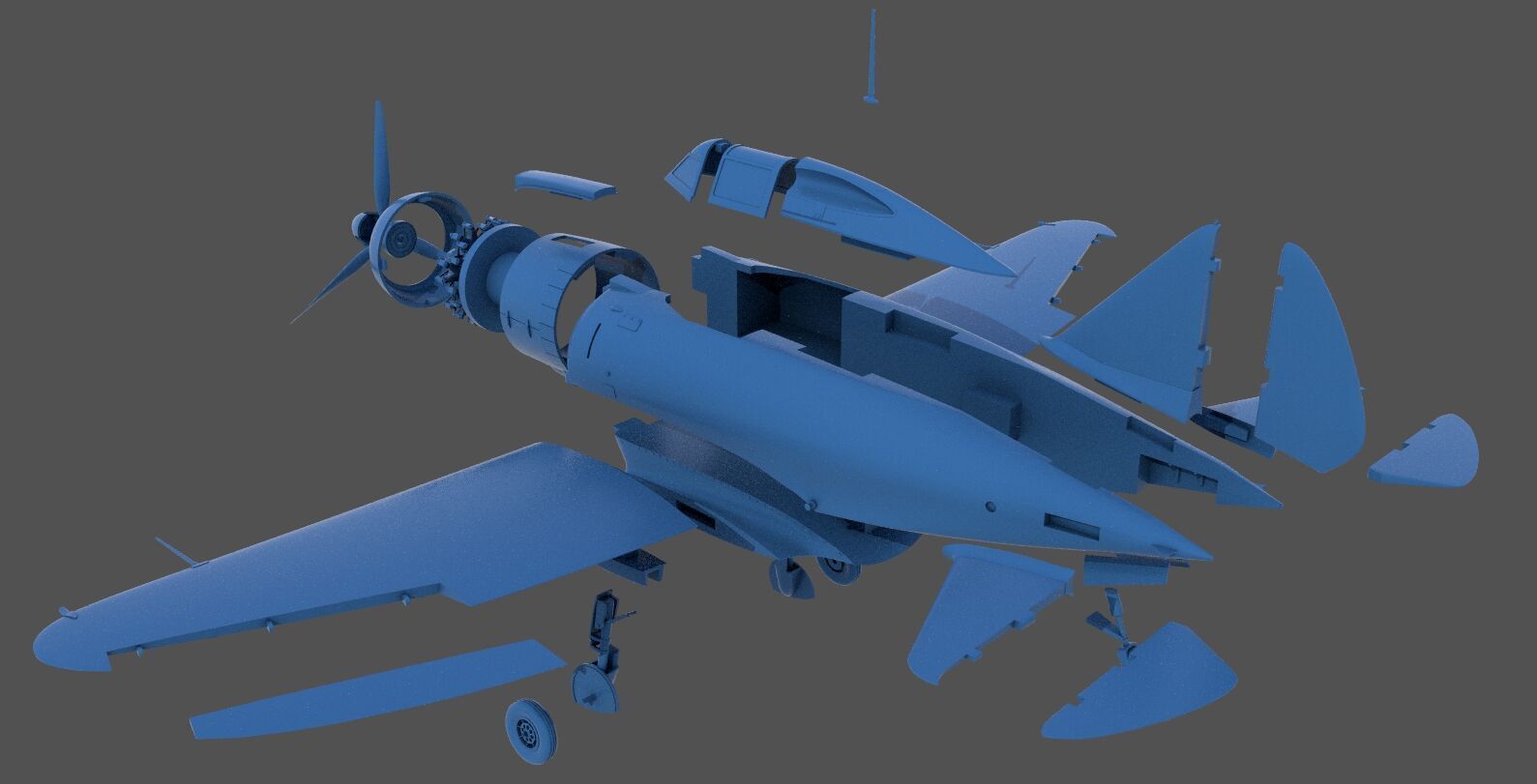 RE2000 Falco I - Commercial license - 1-32 scale 3D print model_18