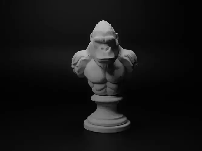 Gorilla Animal Bust Chess