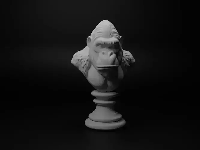 Gorilla Animal Bust Chess