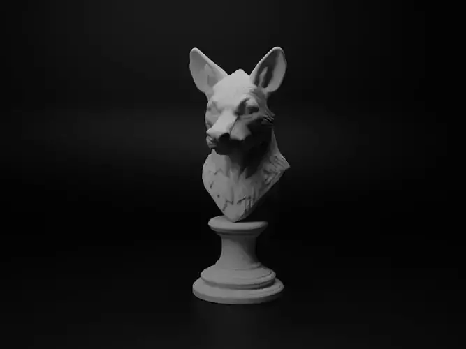 Hyena Animal Bust Chess