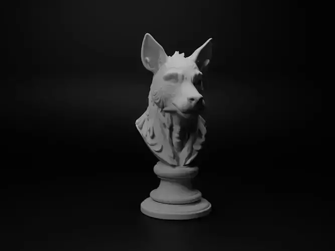 Hyena Animal Bust Chess