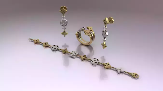 The COLLECTION  Louis Vuitton Jewelery 3D printed model 3D print model