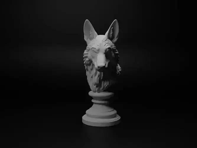 Jackal Animal Bust Chess