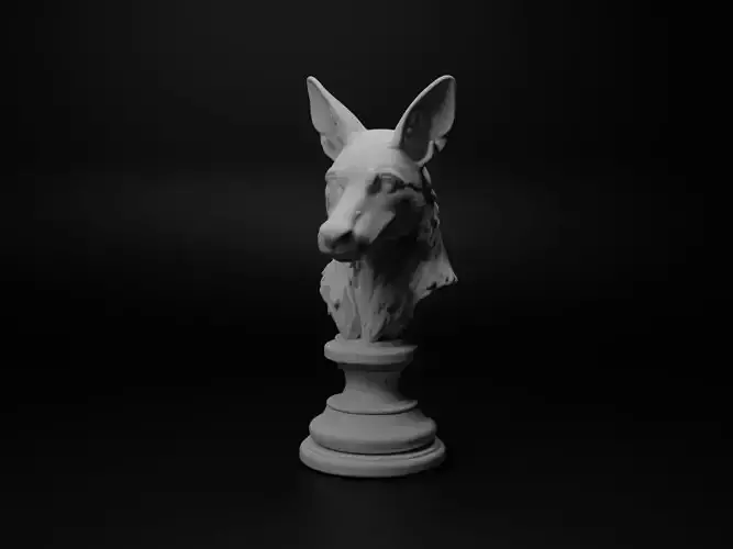 Jackal Animal Bust Chess