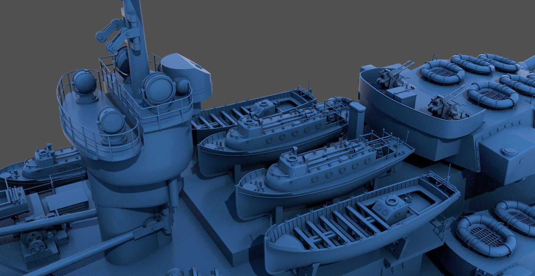 Battleship RN Roma - Commercial license - 1-200 scale 3D print model_52