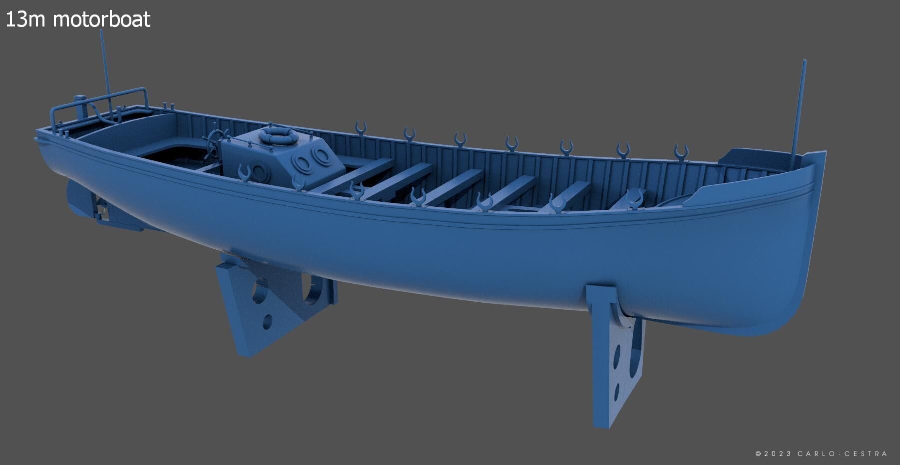 Battleship RN Roma - Commercial license - 1-200 scale 3D print model_86