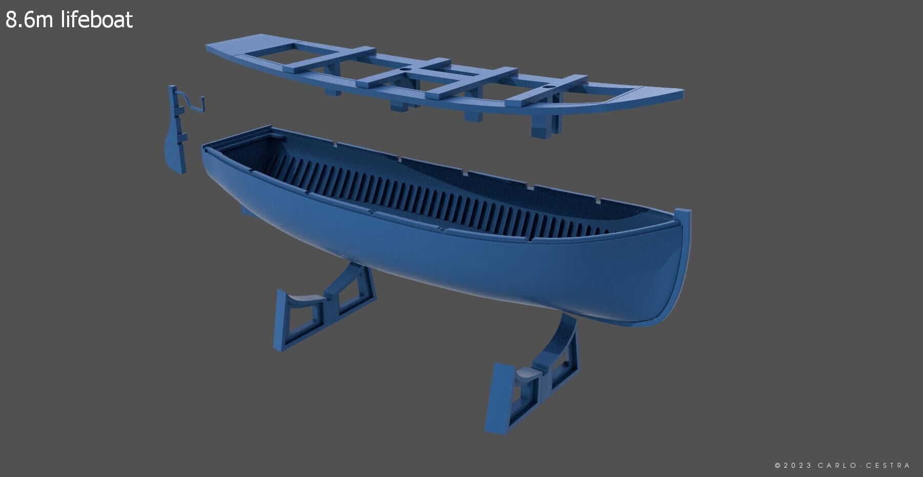 Battleship RN Roma - Commercial license - 1-200 scale 3D print model_62