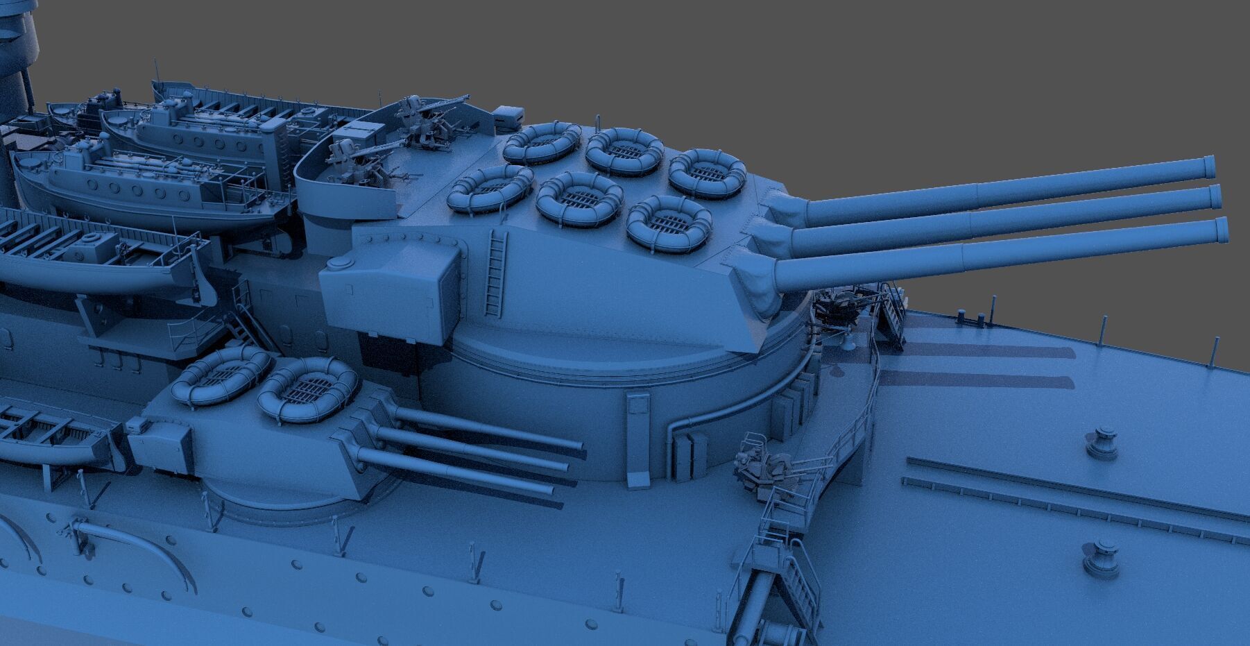 Battleship RN Roma - Commercial license - 1-200 scale 3D print model_53