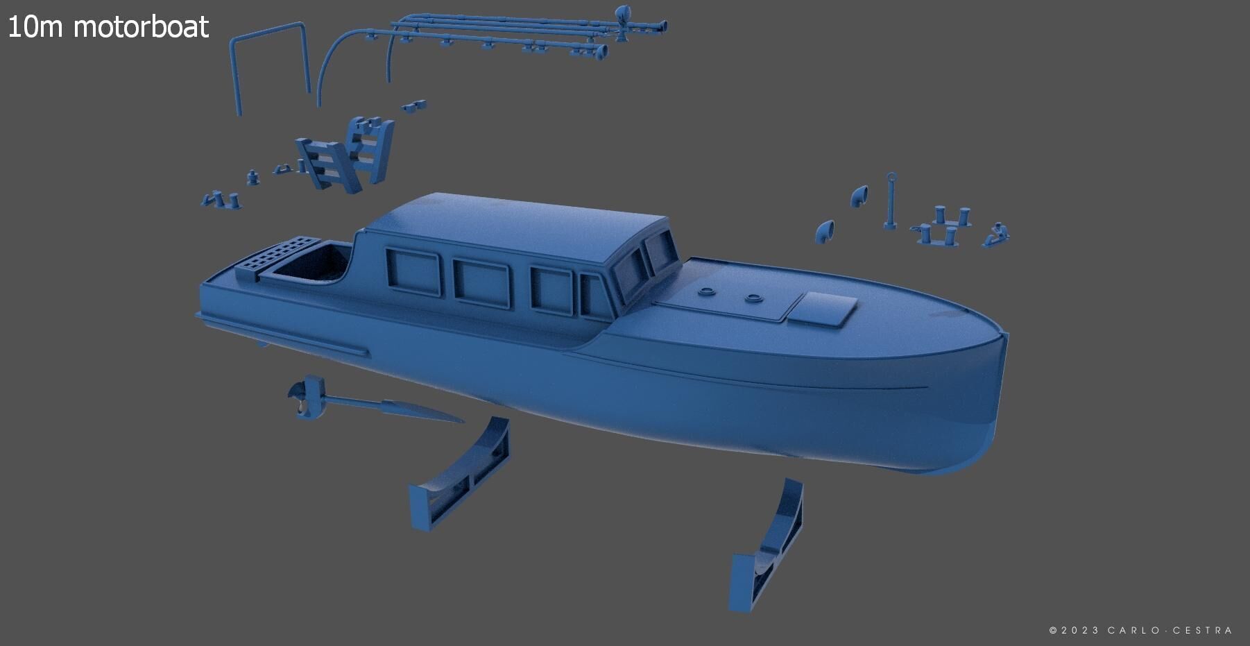 Battleship RN Roma - Commercial license - 1-200 scale 3D print model_72