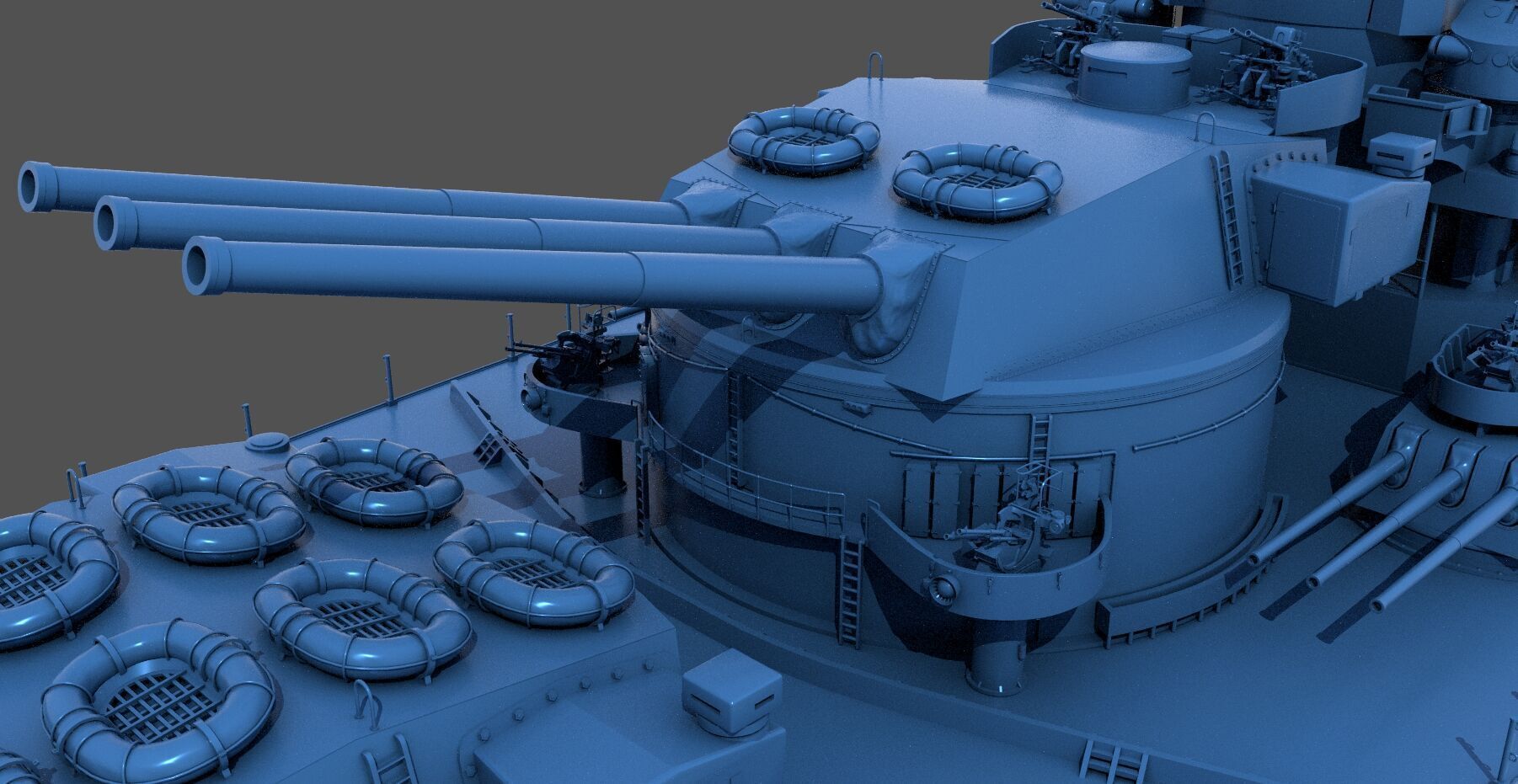 Battleship RN Roma - Commercial license - 1-200 scale 3D print model_6