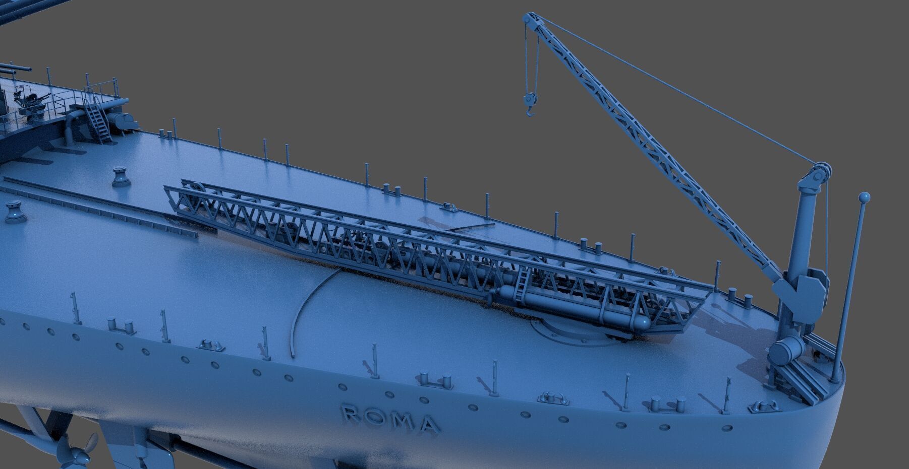 Battleship RN Roma - Commercial license - 1-200 scale 3D print model_15