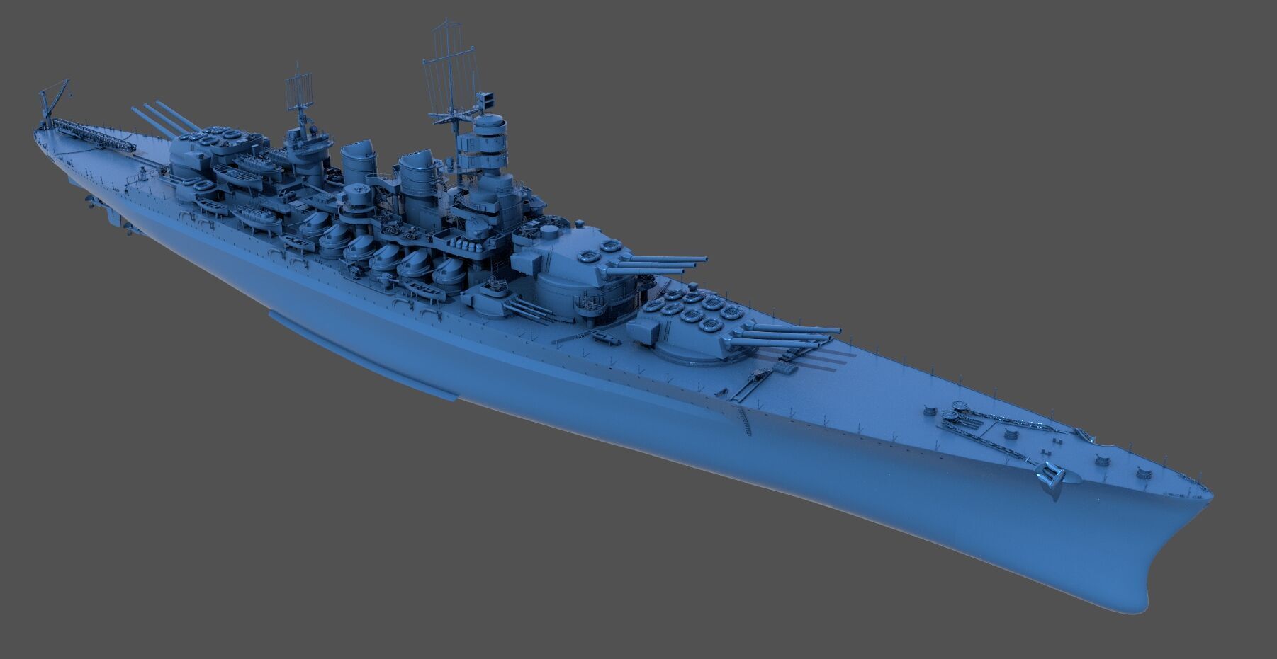 Battleship RN Roma - Commercial license - 1-200 scale 3D print model_1