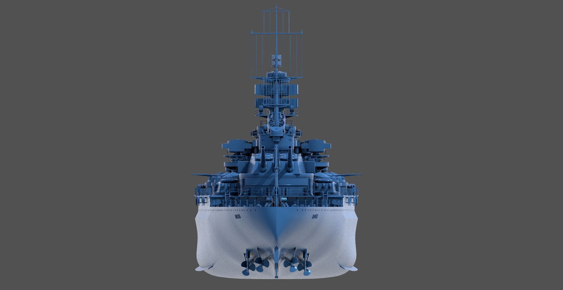 Battleship RN Roma - Commercial license - 1-200 scale 3D print model_17