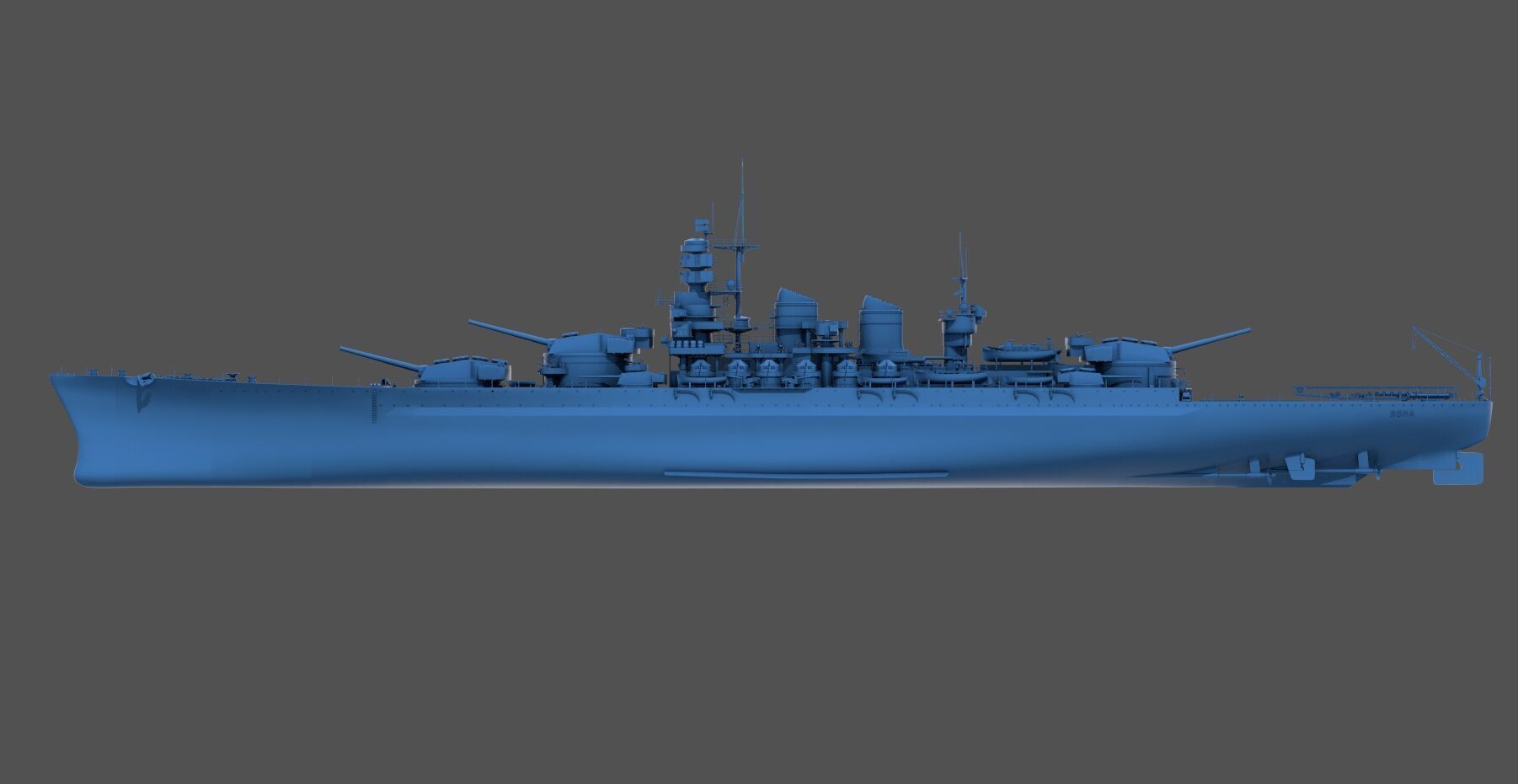 Battleship RN Roma - Commercial license - 1-200 scale 3D print model_55