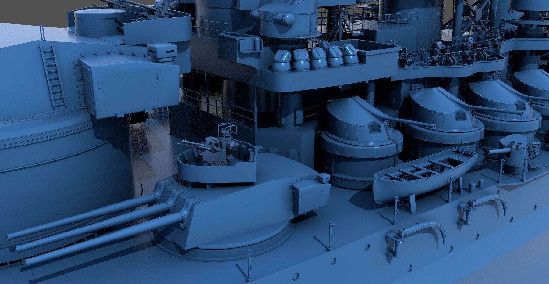 Battleship RN Roma - Commercial license - 1-200 scale 3D print model_48