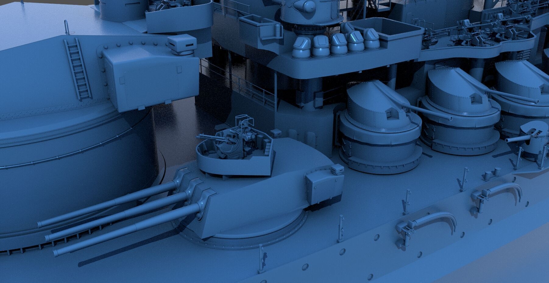 Battleship RN Roma - Commercial license - 1-200 scale 3D print model_7
