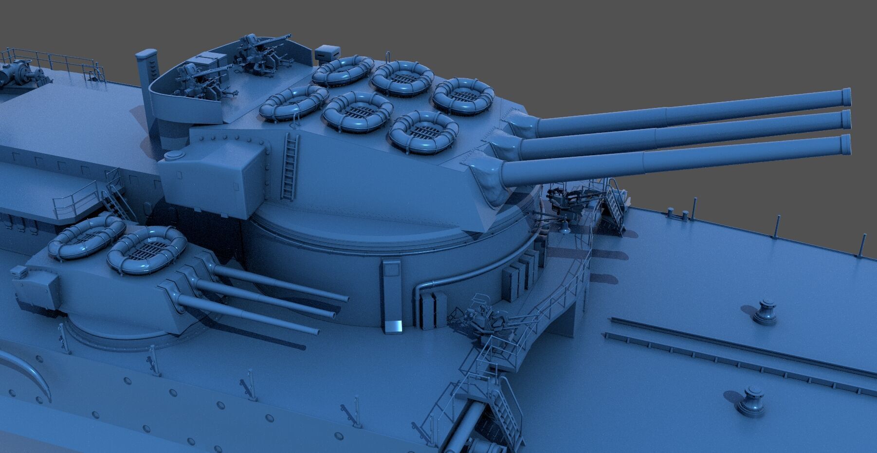 Battleship RN Roma - Commercial license - 1-200 scale 3D print model_14