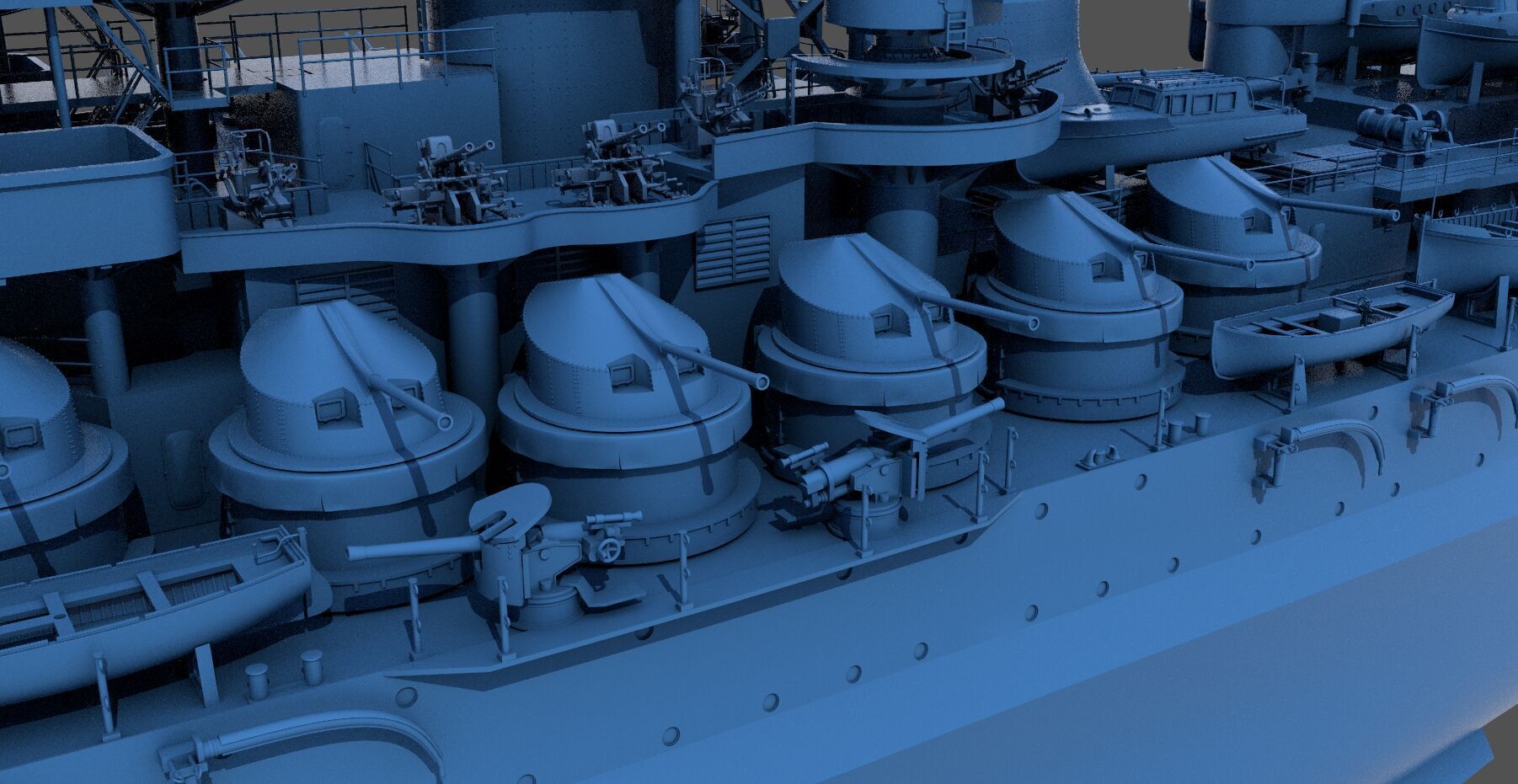 Battleship RN Roma - Commercial license - 1-200 scale 3D print model_49