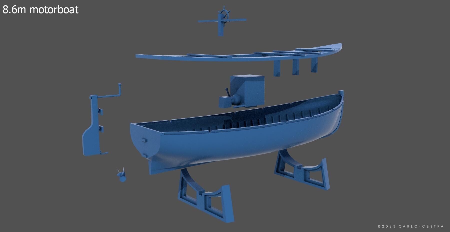 Battleship RN Roma - Commercial license - 1-200 scale 3D print model_67
